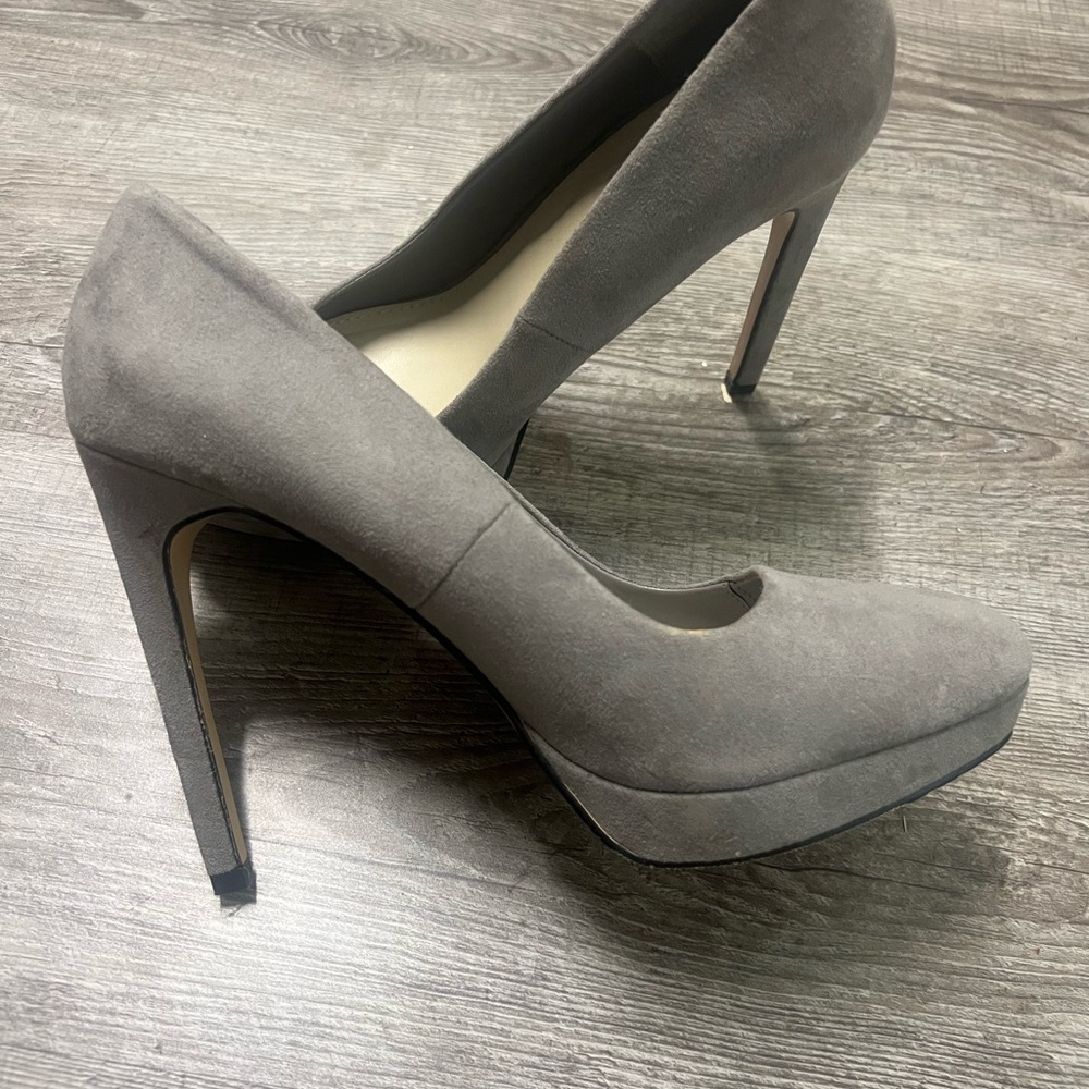 Forever 21 Gray Heels with Suede Finish